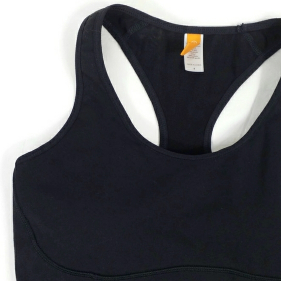 Lucy Black Racer Mesh Back Athletic Tank Top Womens Small Built-In Padded Bra - Picture 3 of 9